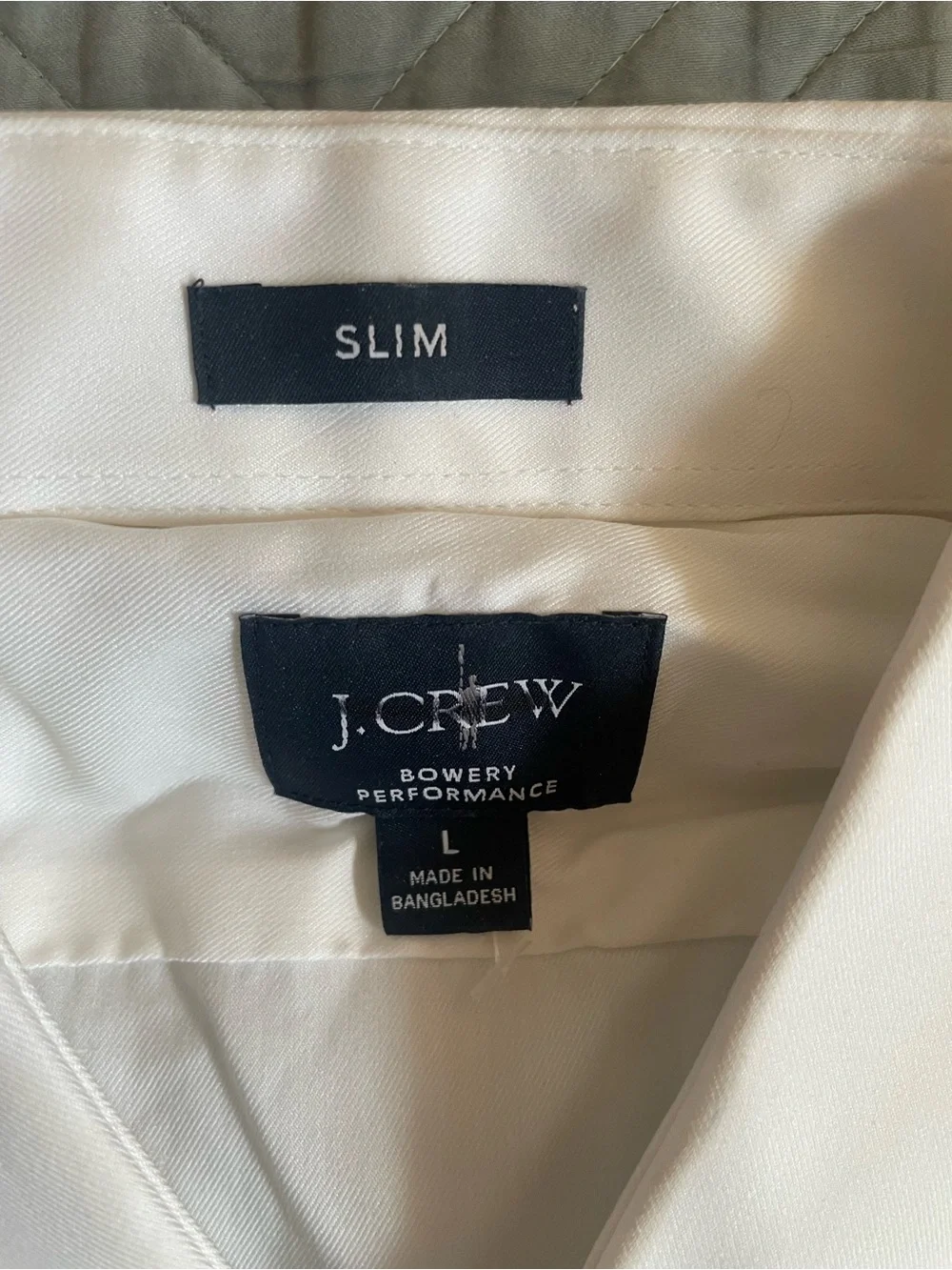 J. CREW Slim Bowery performance stretch dress shirt with spread collar L $98